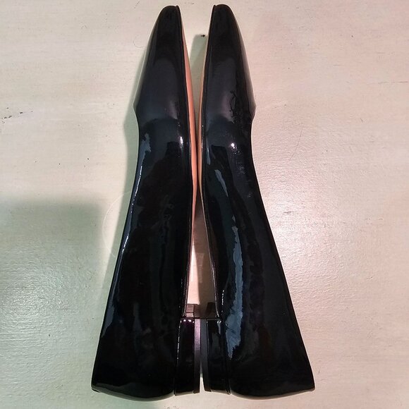 J.Crew Women Sz 11 Black Patent Leather Pointy Toe Flats Classy Chic Dressy Shoe - Picture 8 of 12